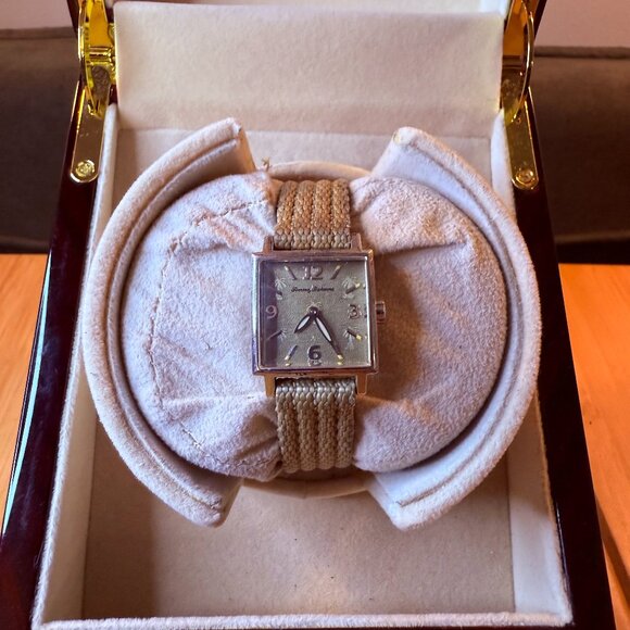 Vintage Tommy Bahama Swiss-Made Steel Beach Tank Watch, 22mm - Picture 1 of 5